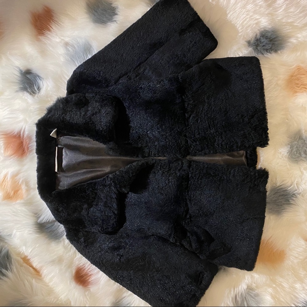 12. black rabbit fur jacket